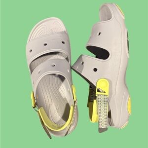 Crocs size 11 neon green strap sandals